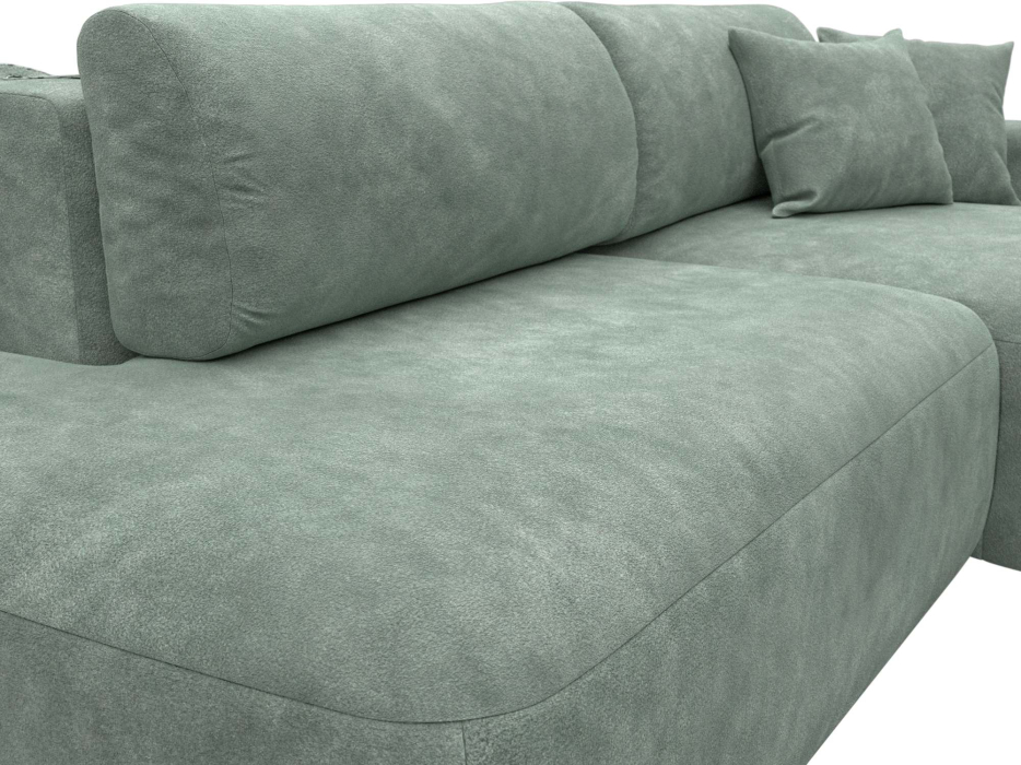 Диваны угловые в гостиную, Диван угловой Лига-036 НПБ Модерн правый угол, велюр BRUT