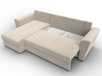 Угловой диван Амстердам Лайт левый угол, микровельвет