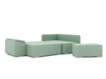 Диван-кровать угловой Хавьер  ПБ еврокнижка, велюр