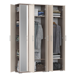 Модульная прихожая Домино-мини и шкаф для одежды Домино