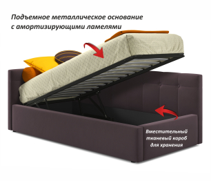 Односпальная кровать-тахта Bonna 900 с подъемным механизмом и матрасом ГОСТ