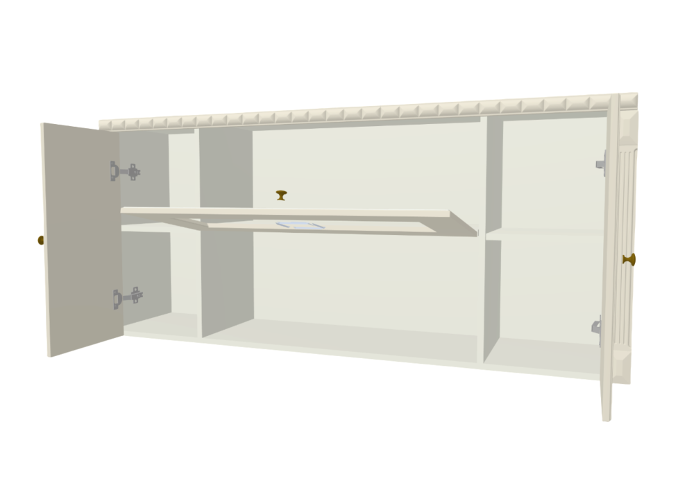 Настенные полки, Гостиная Деметра А-6 Антресоль  *без карниза