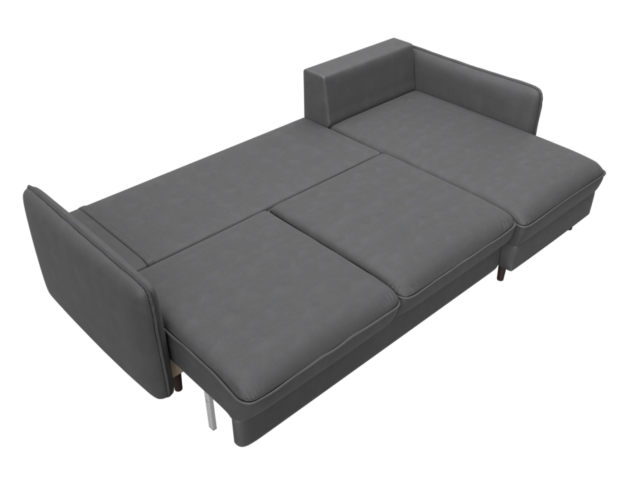 Диваны угловые в гостиную, Диван угловой Лига-064 НПБ угол универсальный, замша JOLY