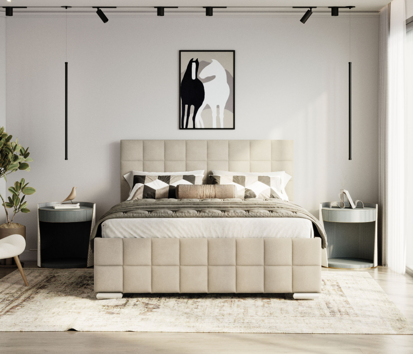 Мягкая кровать, Кровать 1,6 Пассаж 2, велюр