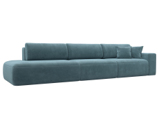 Диваны еврокнижки, Диван прямой Лига-036 Модерн Лонг подлокотник справа, велюр