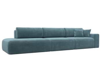 Диван прямой Лига-036 Модерн Лонг подлокотник справа, велюр