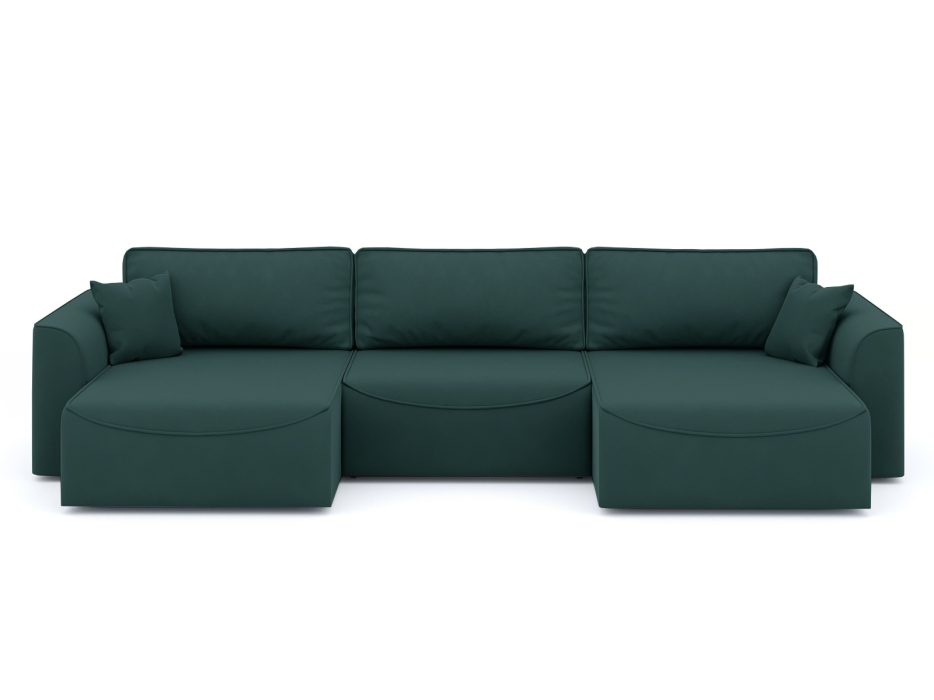 Диваны угловые в гостиную, Диван-кровать П-образный Рафаэль еврокнижка НПБ, велюр