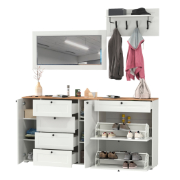 Мебель для прихожей Остин № 56 с вешалкой и зеркалом