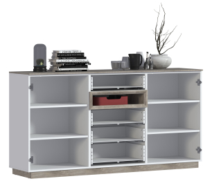 Комод NAGOS СБ-3039 Белый Бриллиант,Дуб Риббек/Белый Бриллиант