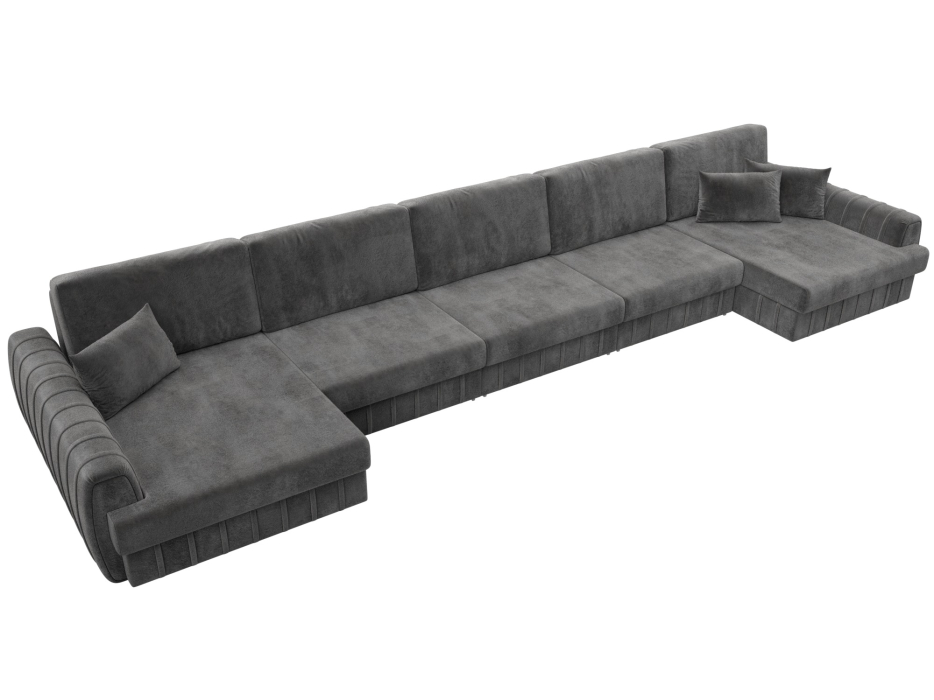 Диваны угловые в гостиную, Диван П-образный Лига-057 НПБ МегаЛонг, велюр TOWER