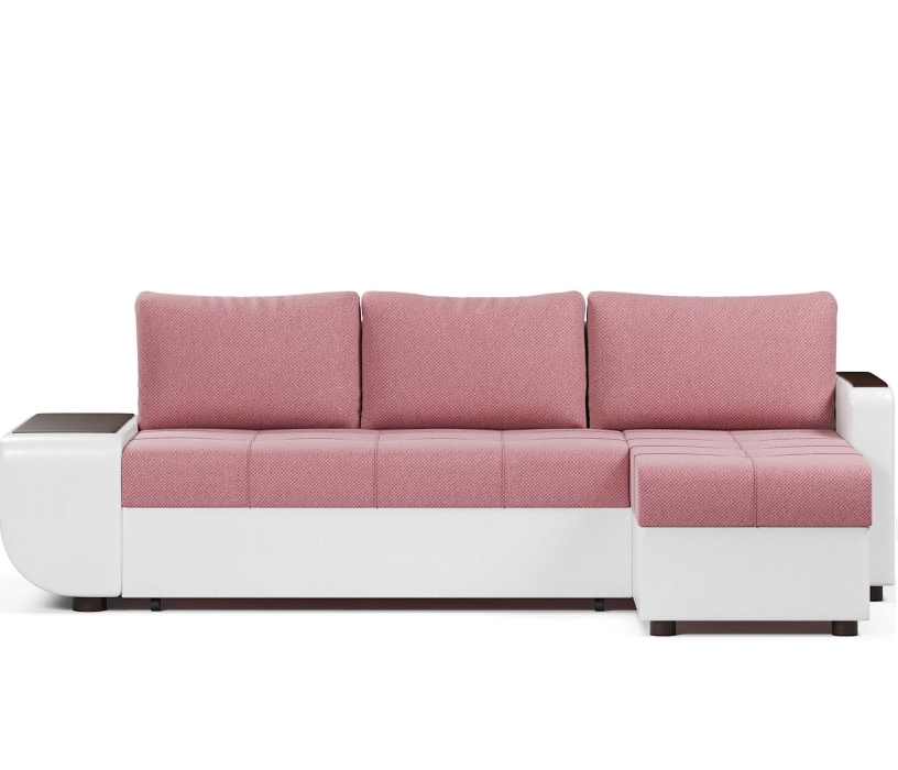 Диваны угловые в гостиную, Диван-кровать угловой Атланта со столиком еврокнижка,велюр+экокожа