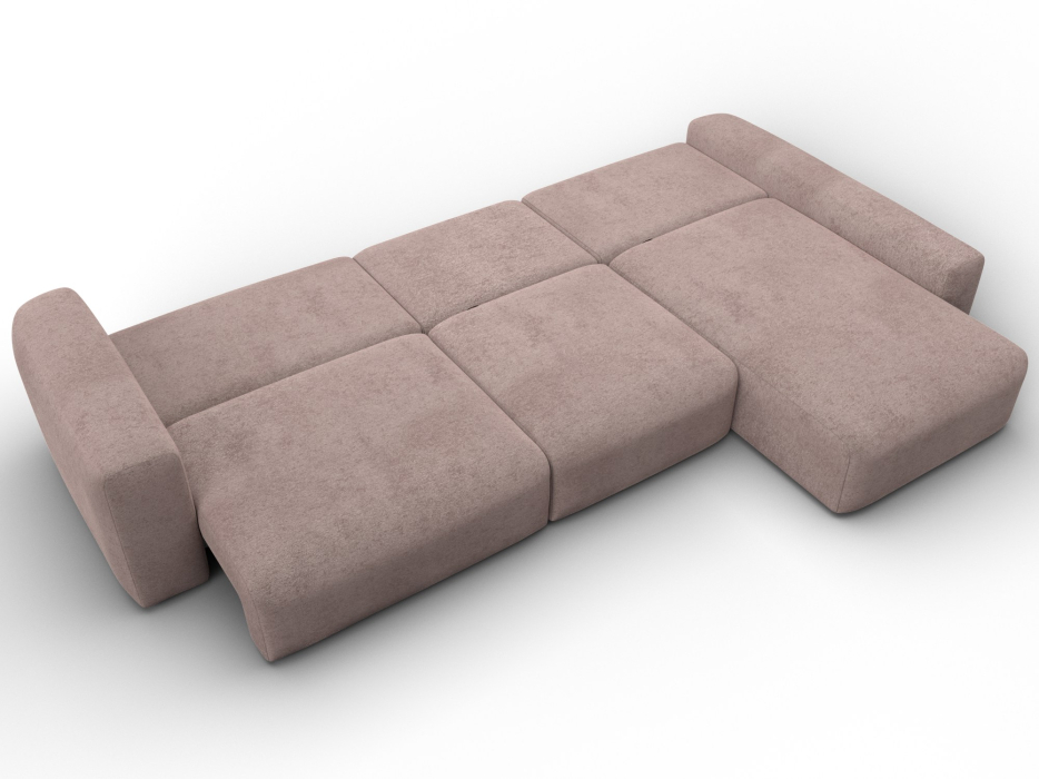 Диваны угловые в гостиную, Диван угловой Лига-066 НПБ Лонг угол правый, велюр TOWER