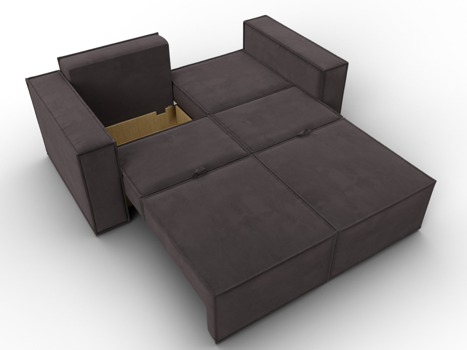 Диваны кровати со спальным местом, Диван прямой Куба мини, велюр