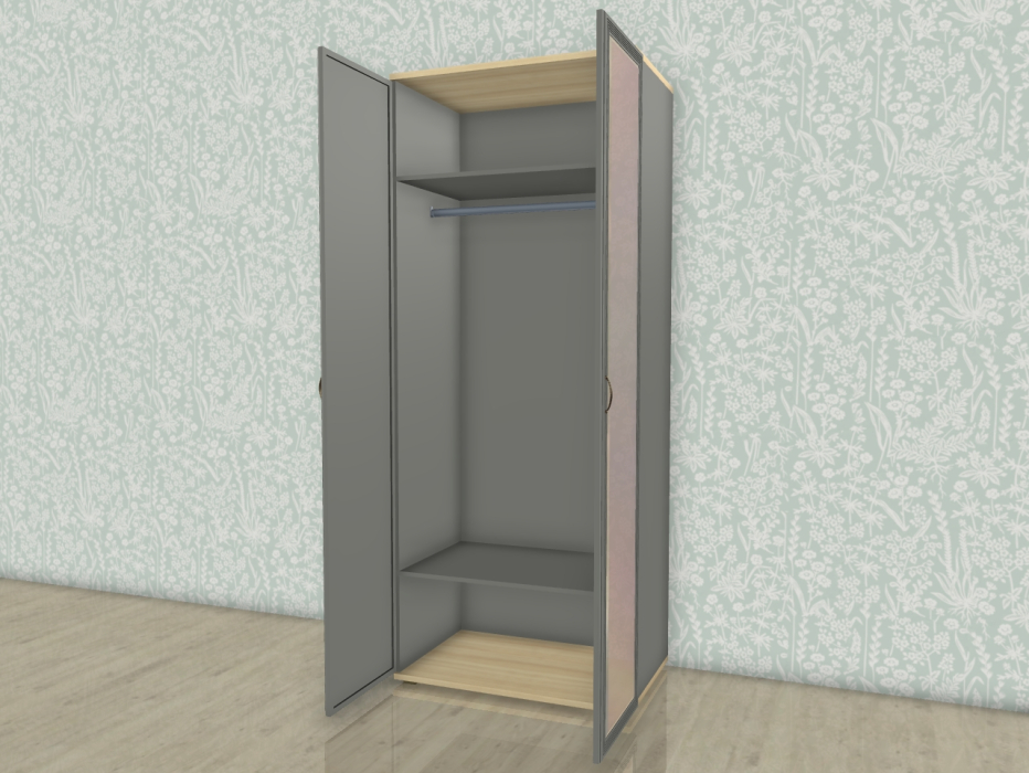 Шкафы двухстворчатые, Модульная система Карина Шкаф ШК-1003 с зеркалом