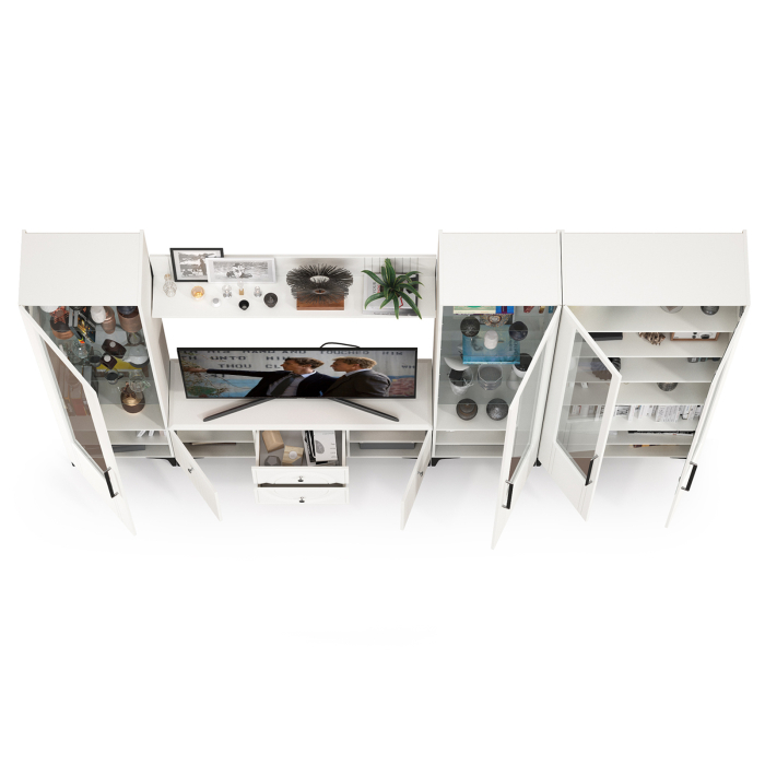 Стенки для гостиной, Стенка для гостиной с ТВ-тумбой Валенсия № 68