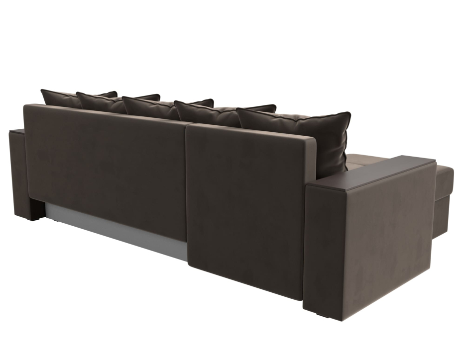 Диваны угловые в гостиную, Диван угловой Дубай Лайт, велюр, левый угол