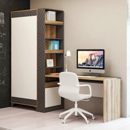 Стол письменный Гринвич мод. 3, авелано, темно-серый, белый