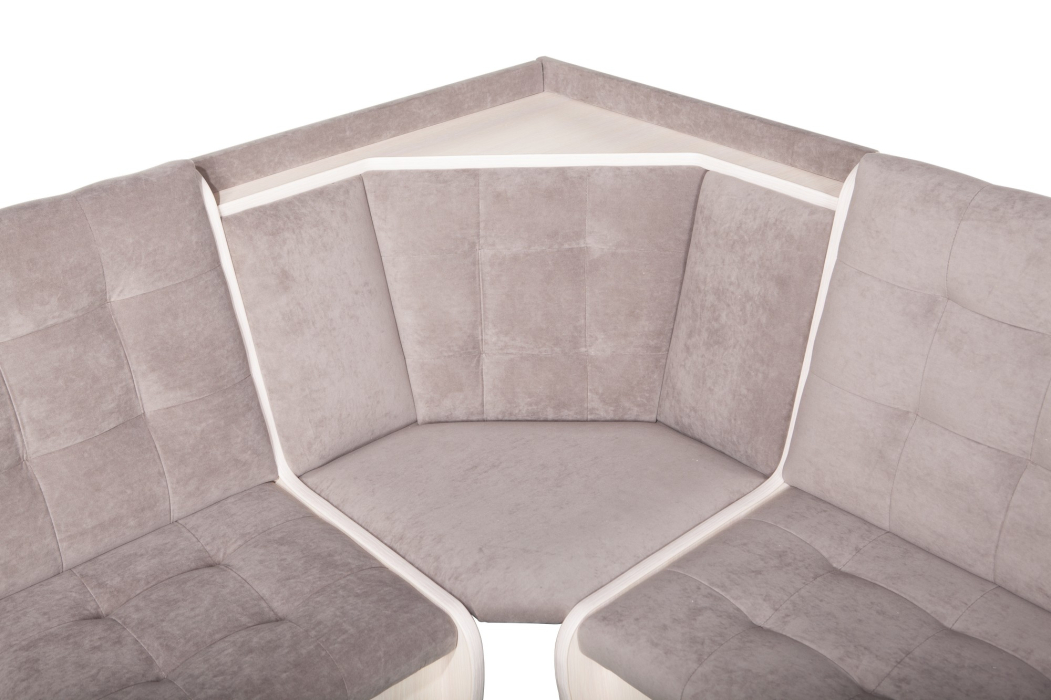 Кухонные уголки, Кухонный уголок Стиль 1Л (со столом СТ-2У) Дуб млечный / велюр