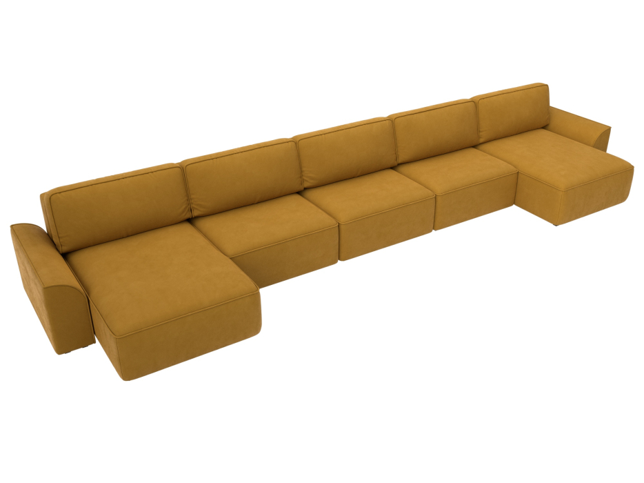 Диваны еврокнижки, Диван П-образный Лига-048 НПБ МегаЛонг, велюр BRUT