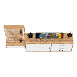 Стол косметический навесной с подсветкой и комод 122-1504