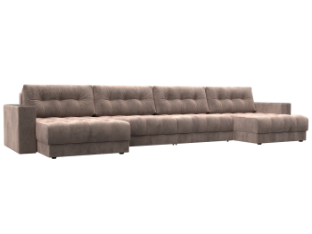 Диван П-образный с декором Лига-049 НПБ Лонг, велюр TOWER