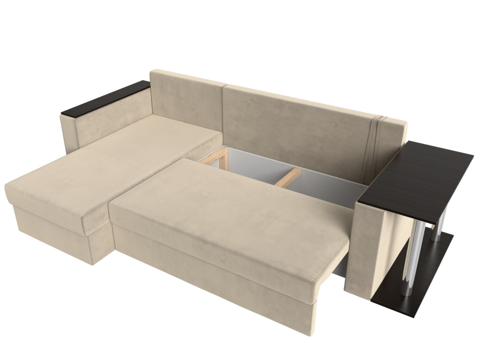 Диваны угловые в гостиную, Угловой диван Атланта левый угол, микровельвет