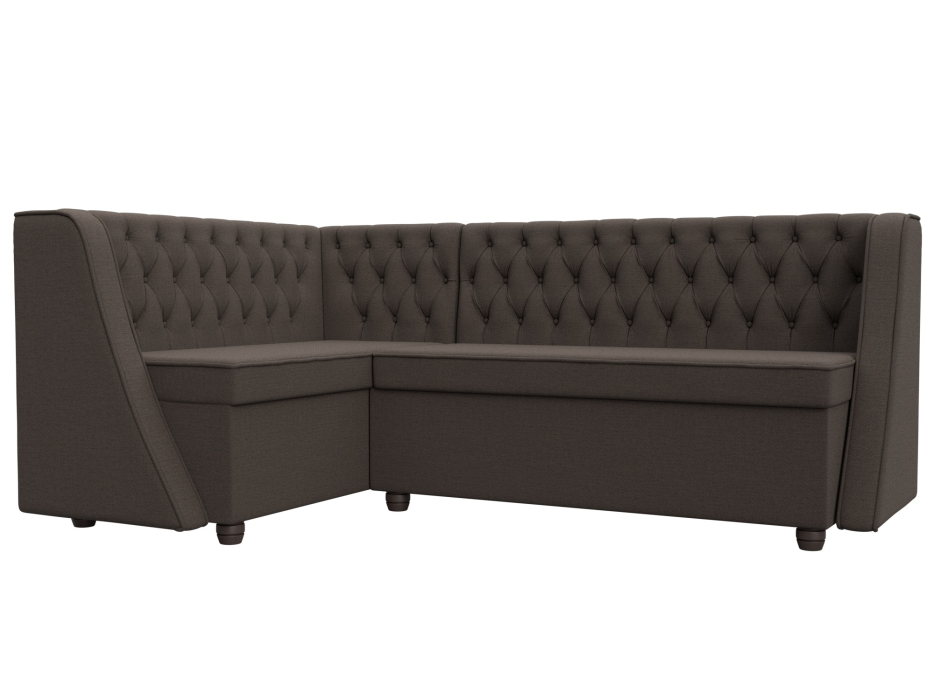 Кухонные уголки, Диван кухонный угловой Лофт левый угол, рогожка Амур