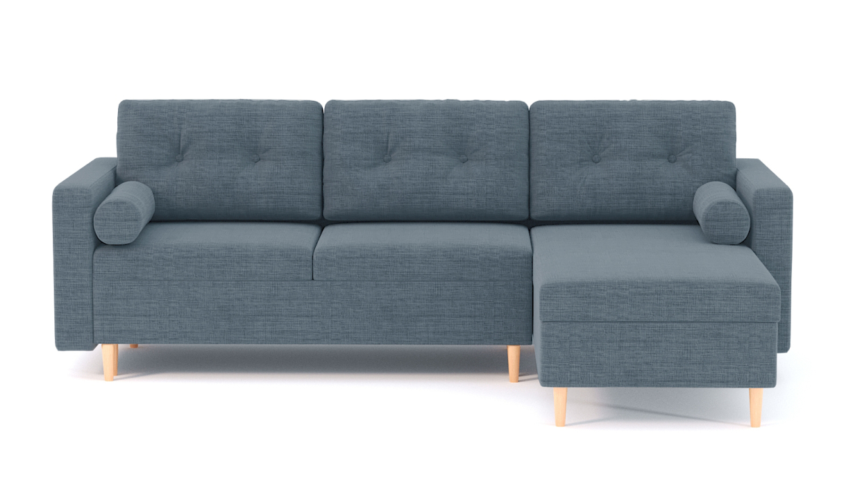 Диваны угловые в гостиную, Диван-кровать угловой еврокнижка-пантограф Белфаст, рогожка