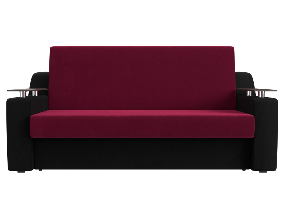 Диваны с ящиком для белья, Прямой диван аккордеон Сенатор 140, микровельвет