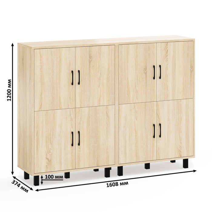 Комоды, Две тумбы-комода четыре распашных дверки РВК 126-804