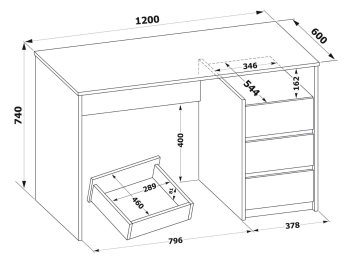Письменный стол СПм-21