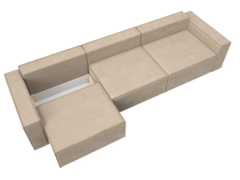 Прямой диван Куба лонг, велюр