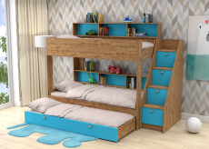 Для подростка, Трехъярусная кровать Golden Kids 10.1 дуб вотан