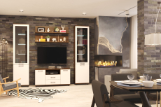 Стенки для гостиной, Модульная гостиная Грейс композиция 1  Гикори Джексон Темный