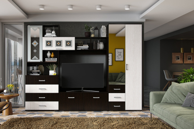 Гостиная модульная Белла Комплект 1
