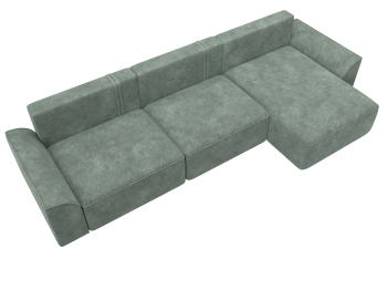 Диван угловой Лига-048 НПБ лонг, велюр BRUT