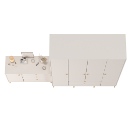 Шкаф большой 4-х дверный Афина и комод с дверкой и тремя ящиками