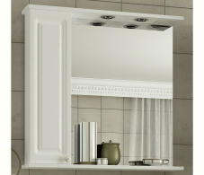 Зеркала для ванных комнат, Шкаф-зеркало Francesca Avanti Империя 75 белый левый