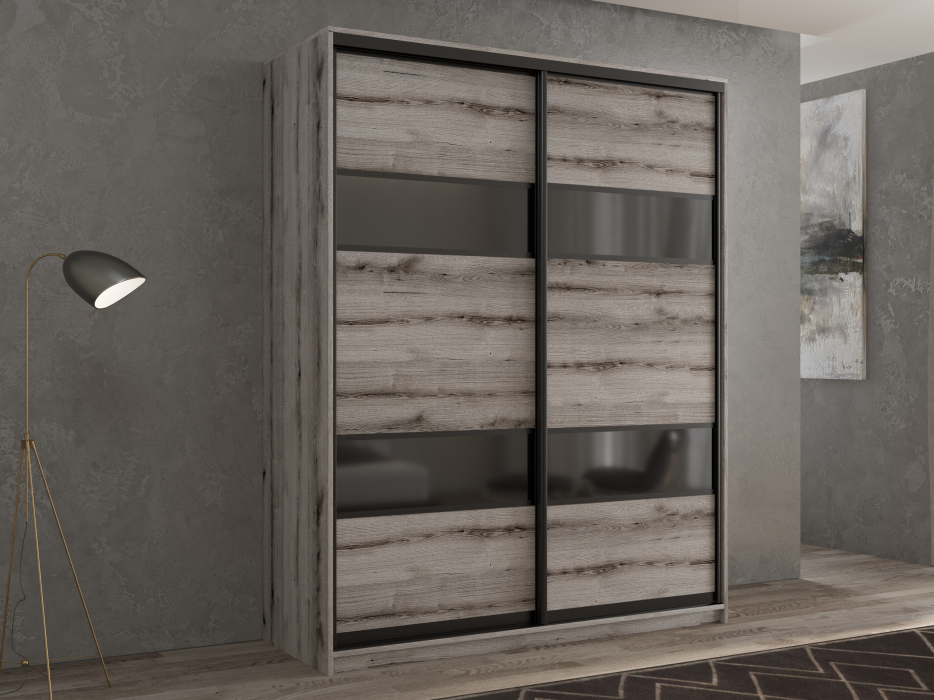 Шкафы-купе 2-х дверные, Шкаф-купе 2х дверный Кааппи 7 140х60