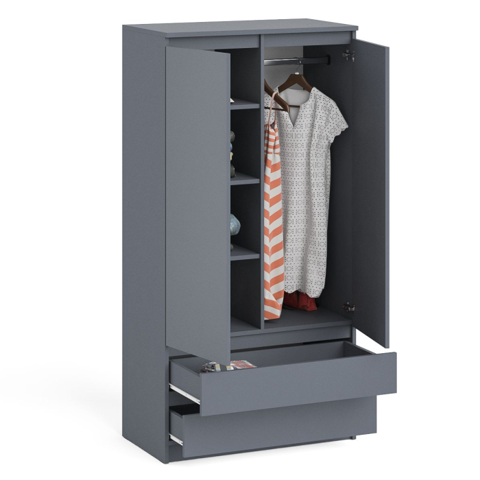 Шкафы двухстворчатые, Шкаф-комод два ящика и две дверки Мори МШ900.1