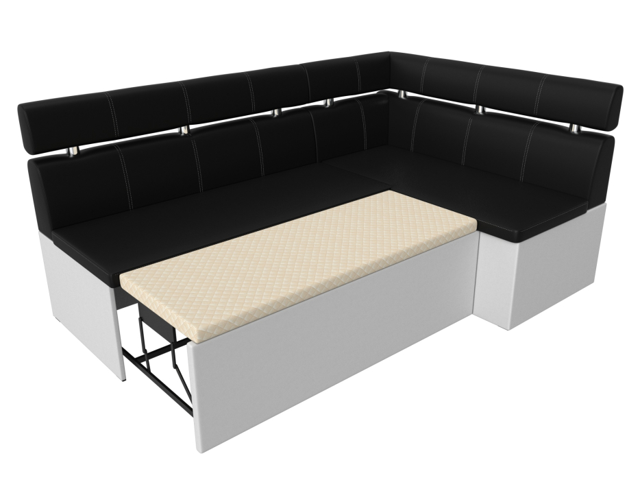 Диваны угловые кухонные, Кухонный угловой диван Классик правый угол, экокожа