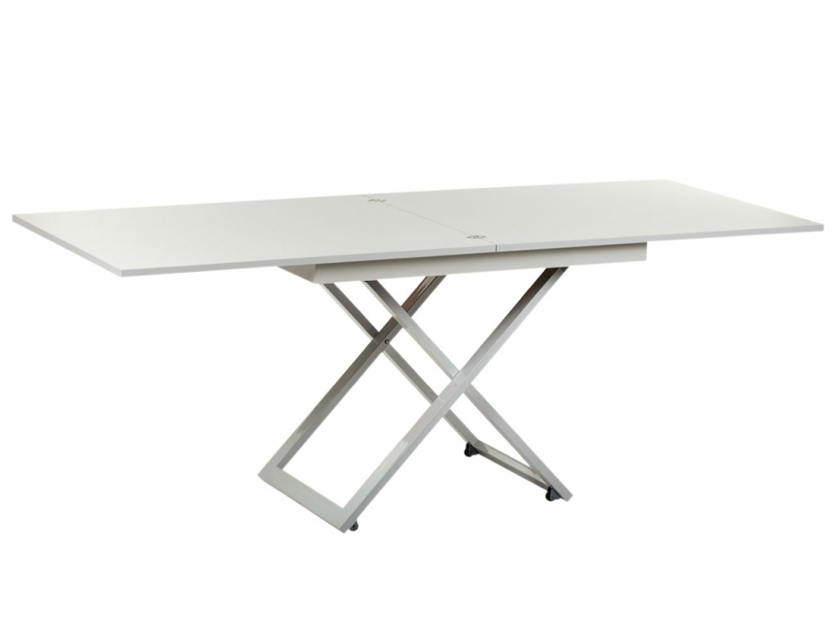 Обеденные столы, Стол-трансформер Cross (опоры белые)