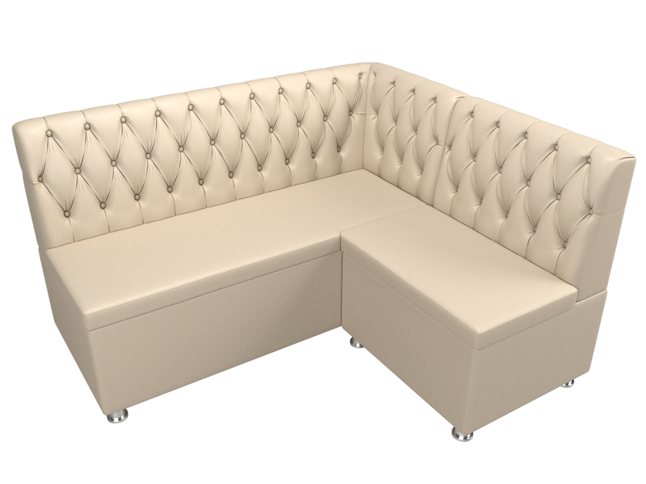 Диваны угловые кухонные, Кухонный угловой диван Мирта правый угол, экокожа