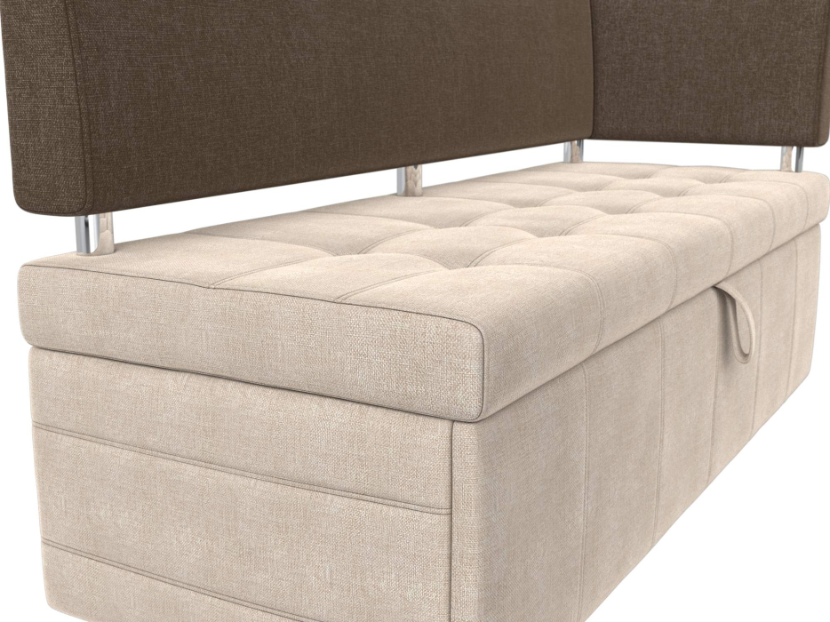 Диваны угловые кухонные, Кухонный прямой диван Стоун с углом правый, рогожка