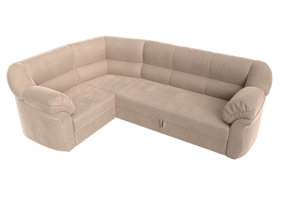 Диваны угловые в гостиную, Диван угловой Карнелла левый угол, велюр