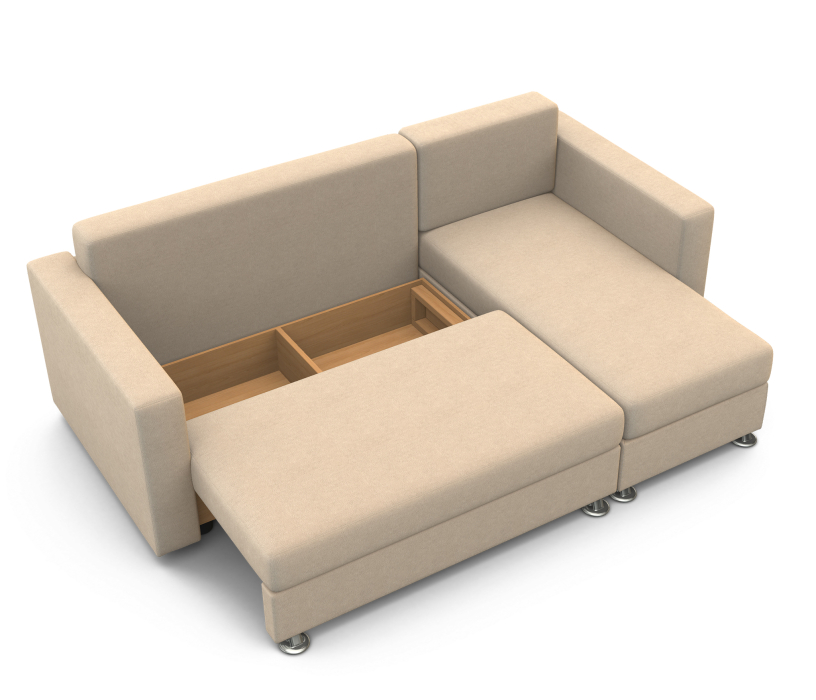 Диваны угловые в гостиную, Угловой диван Ария правый, велюр