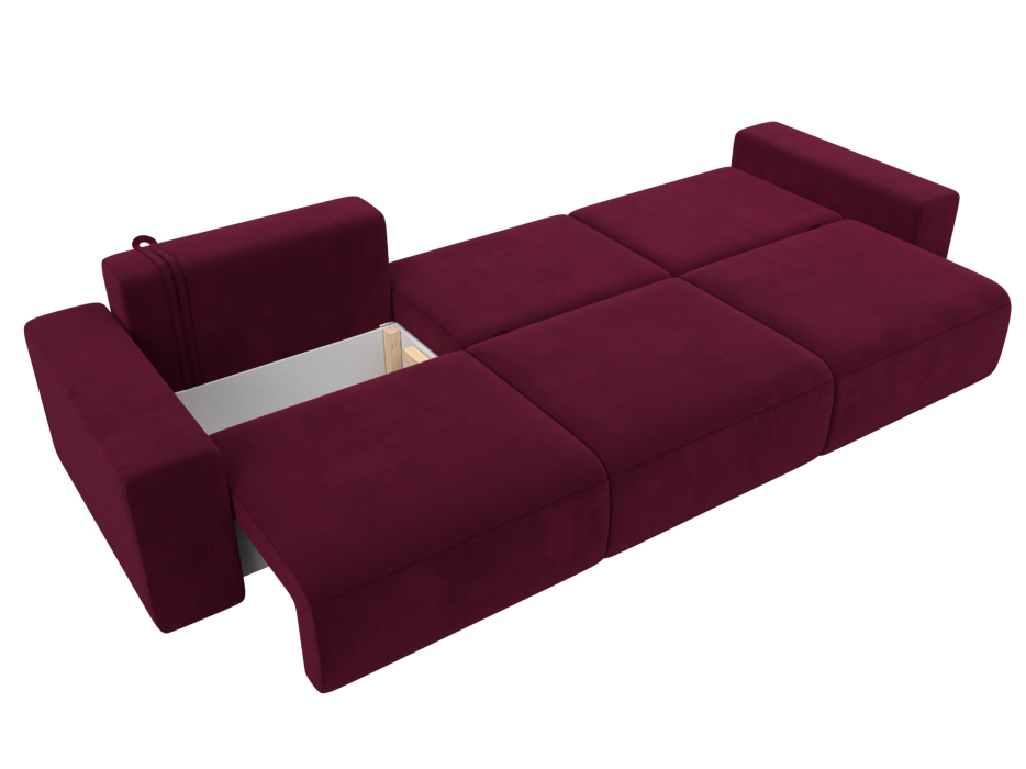 Диваны еврокнижки, Диван прямой Лига-036 Классик Лонг, микровельвет