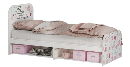 Кровать с настилом ЛДСП Малибу КР-10 Light 80х186