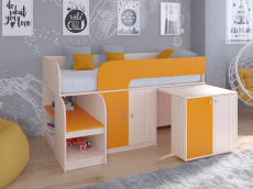 Кровати-чердаки, Кровать-чердак Астра 9 V8 Дуб молочный