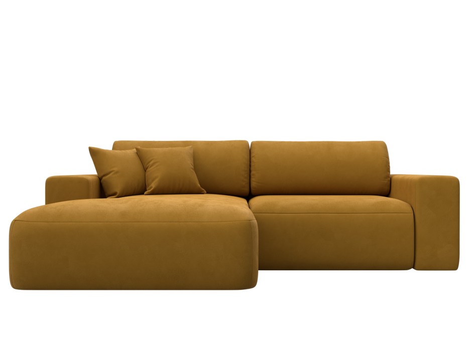 Диваны угловые в гостиную, Диван угловой Лига-036 НПБ Классик левый угол, велюр BRUT